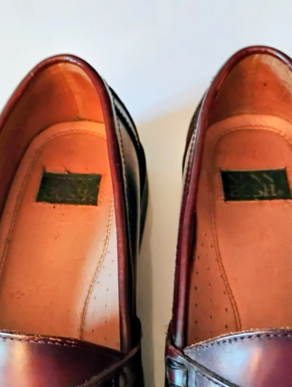 Nunn Bush Mens 9.5 M Brown Leather Penny Loafers Moc Toe Preppy Dress Shoes